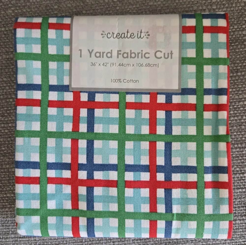 Create It Holiday Snow Check Fabric 1 Yard 36
